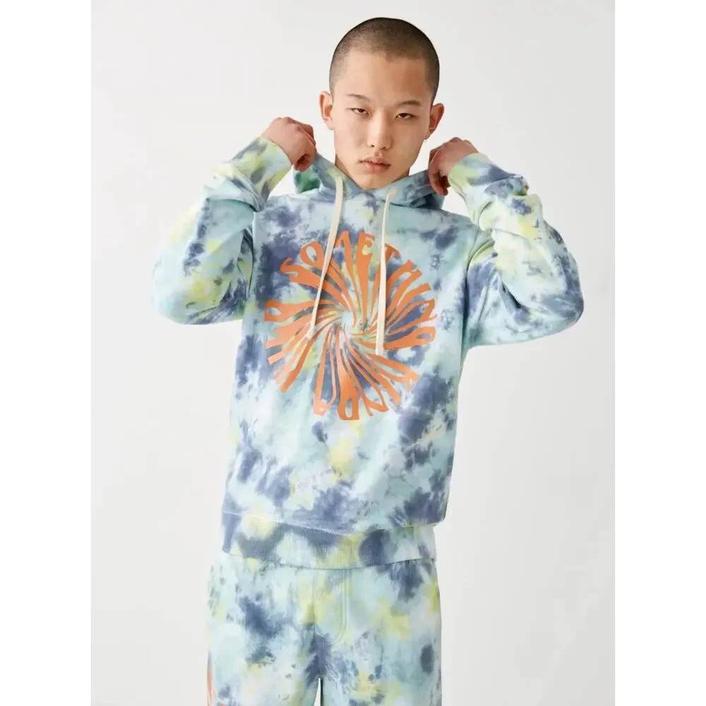 True Religion Something Kinda Wild Men's Tie Dye Hoodie Sweatshirt Small